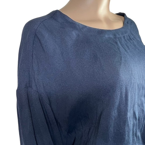 Frame Denim Women Blouse tie in back Blue Navy Size s - Picture 4 of 8